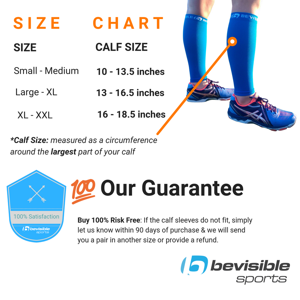 Calf Compression Sleeves - Electric Blue