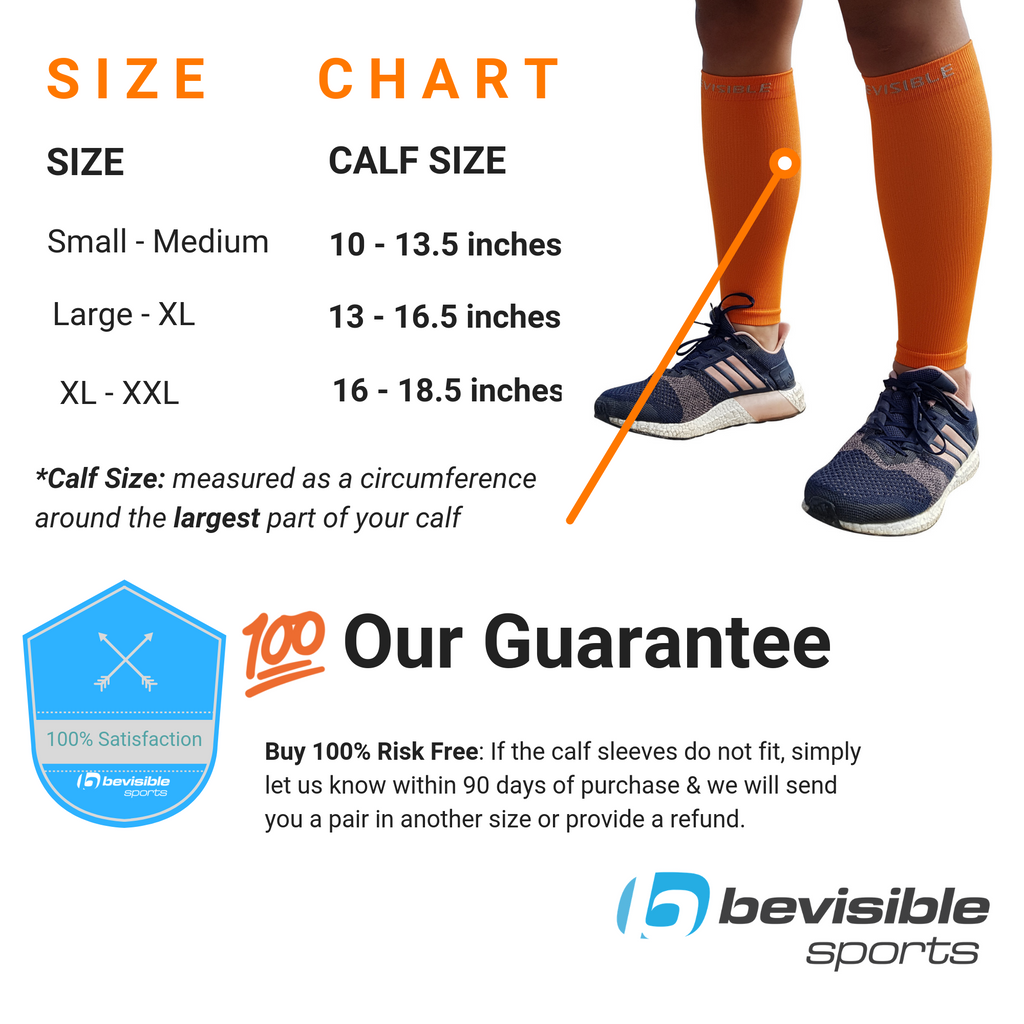 Calf Compression Sleeves - Orange