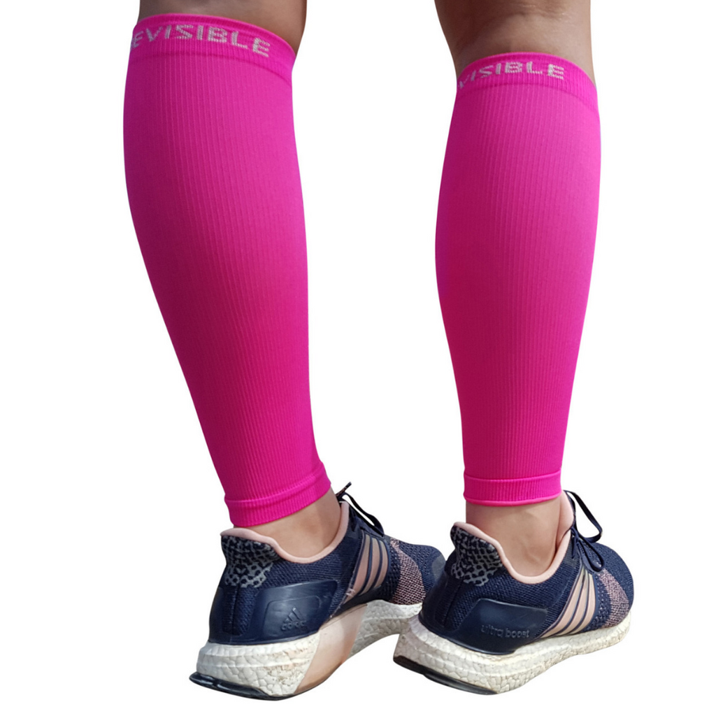 Calf Compression Sleeves - Neon Pink