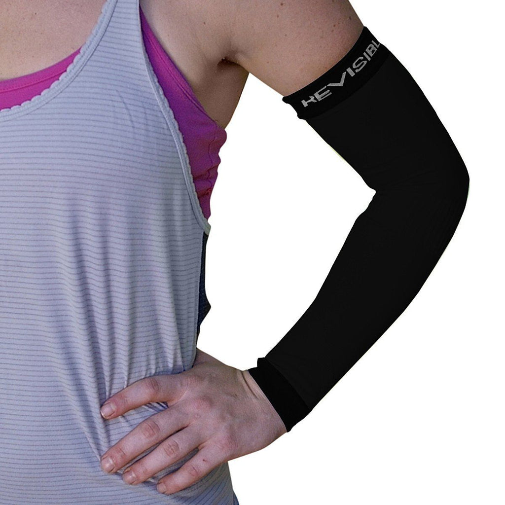 Arm Compression Sleeves - Black - from BeVisible Sports