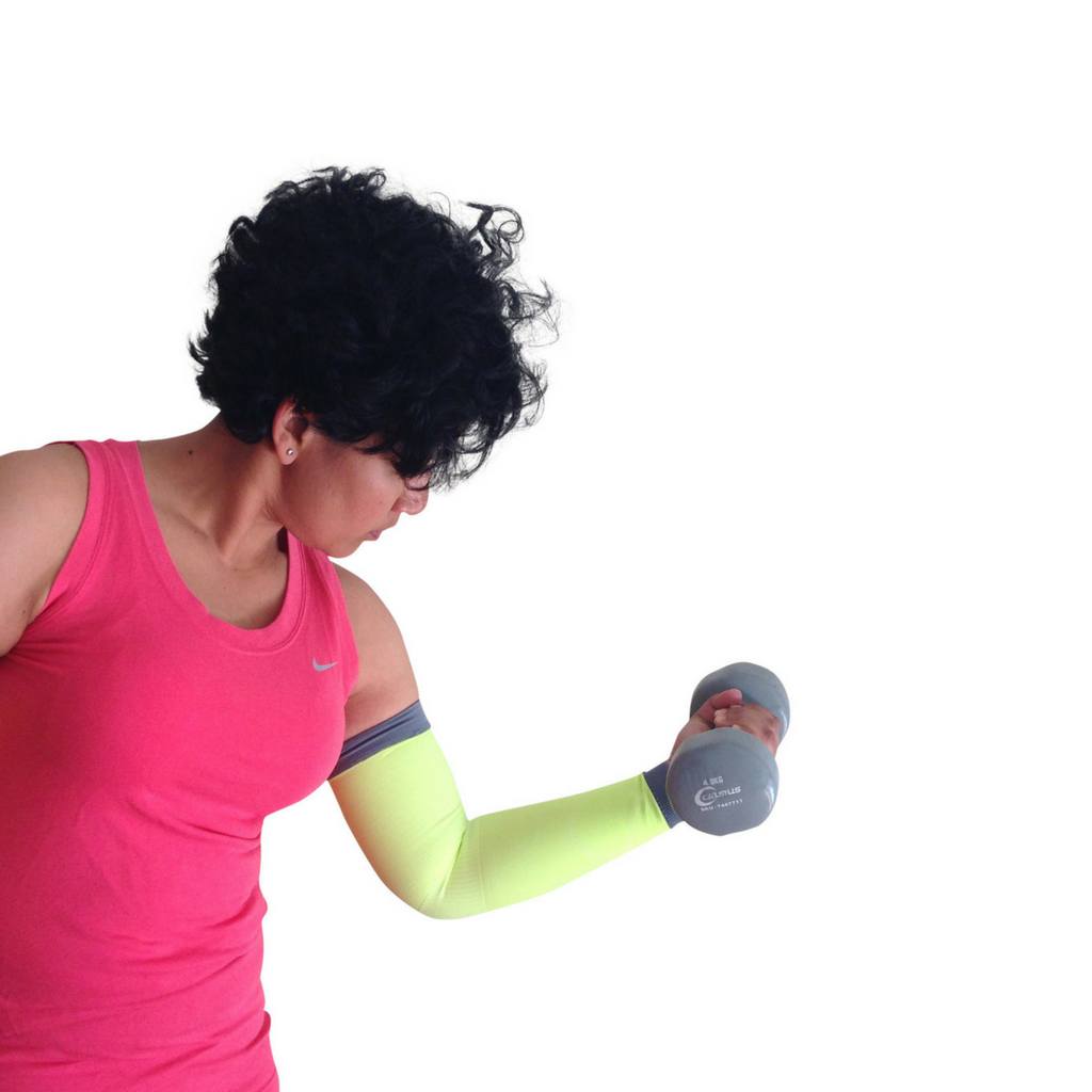 Arm Compression Sleeves - Arm Compression Sleeves - Neon Green