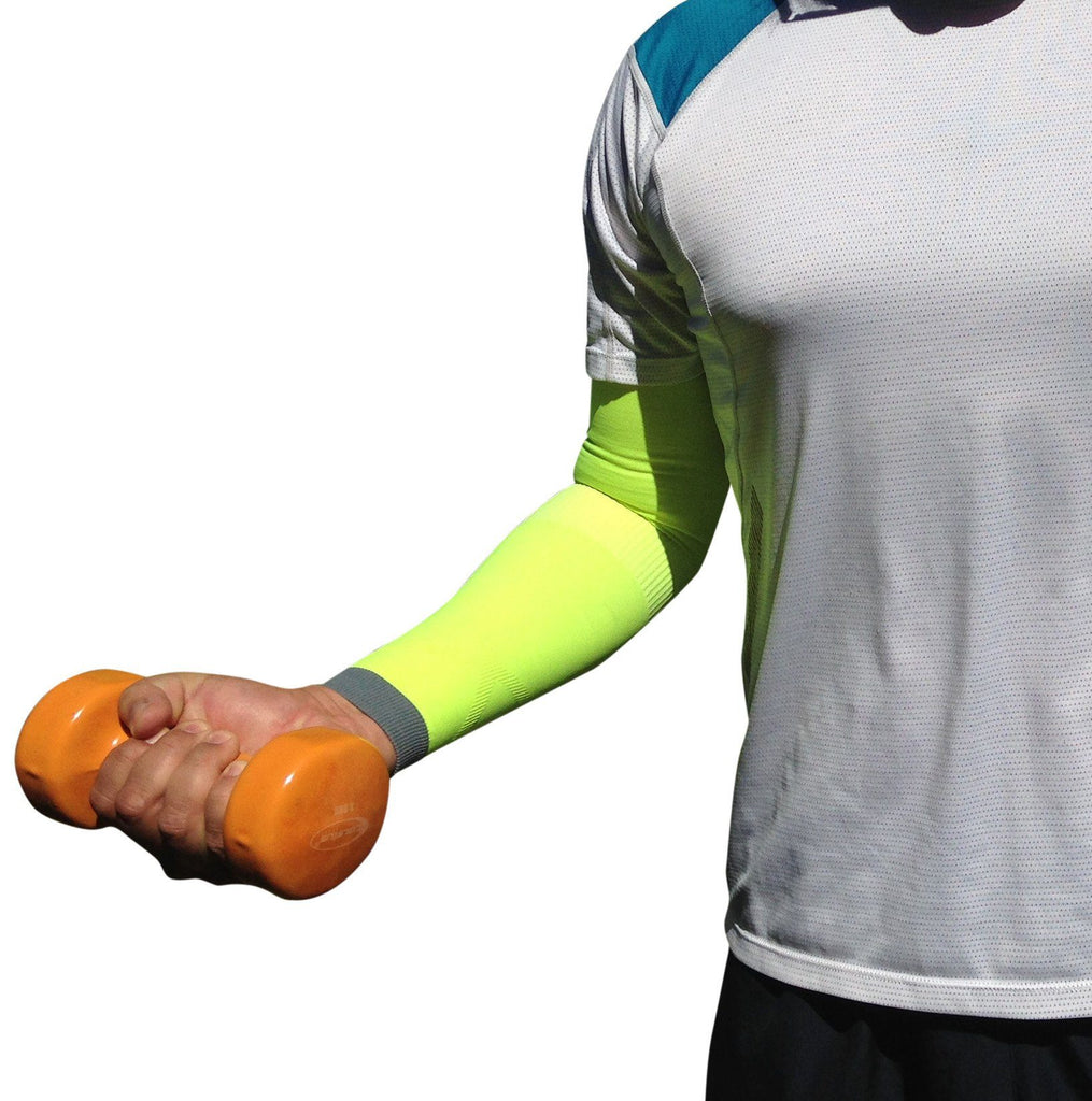 Arm Compression Sleeves - Arm Compression Sleeves - Neon Green