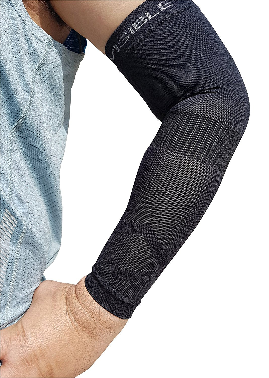 Arm Compression Sleeves - Black - from BeVisible Sports – BeVisible Sports
