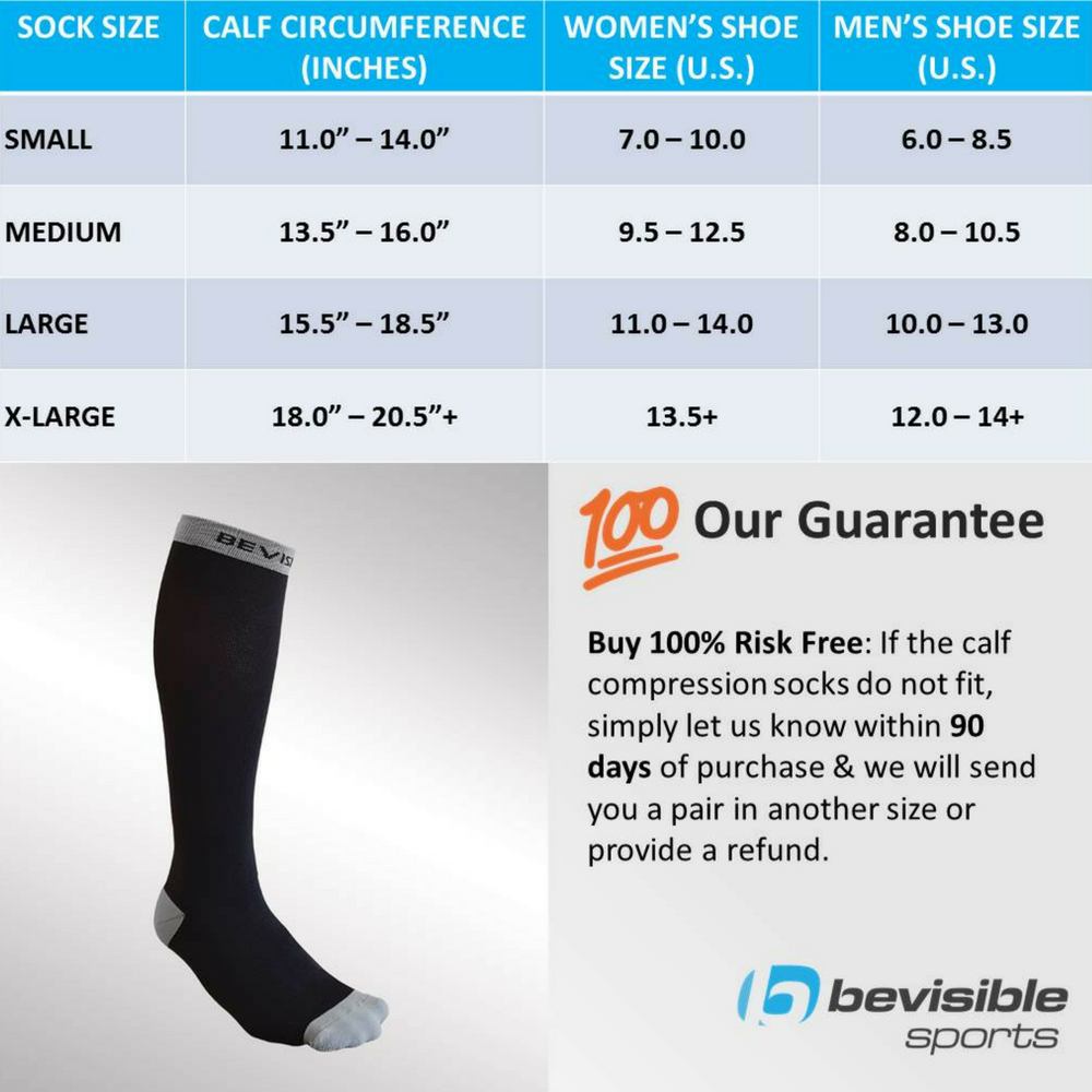 BeVisible Sports Ultimate Compression Socks - 20-30 MmHg