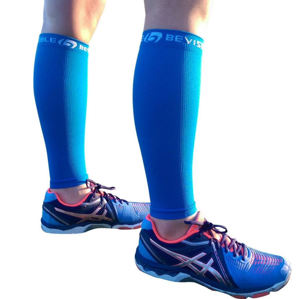 Calf Compression Sleeves Electric Blue by BeVisible Sports – BeVisible  Sports