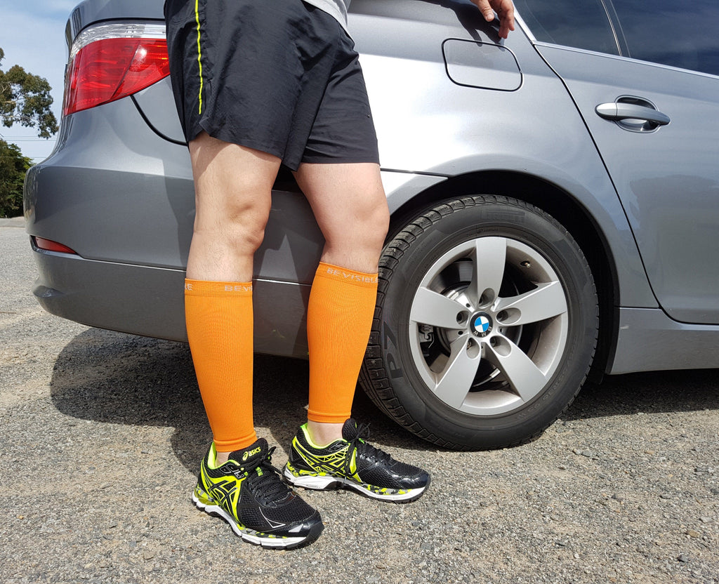 Calf Compression Sleeves - Calf Compression Sleeves - Orange