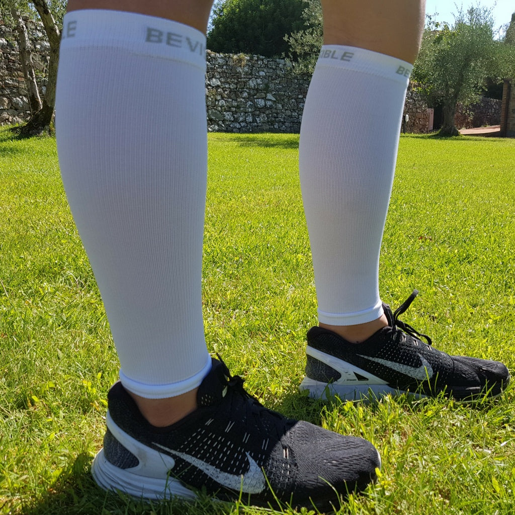 Calf Compression Sleeves - Calf Compression Sleeves - White